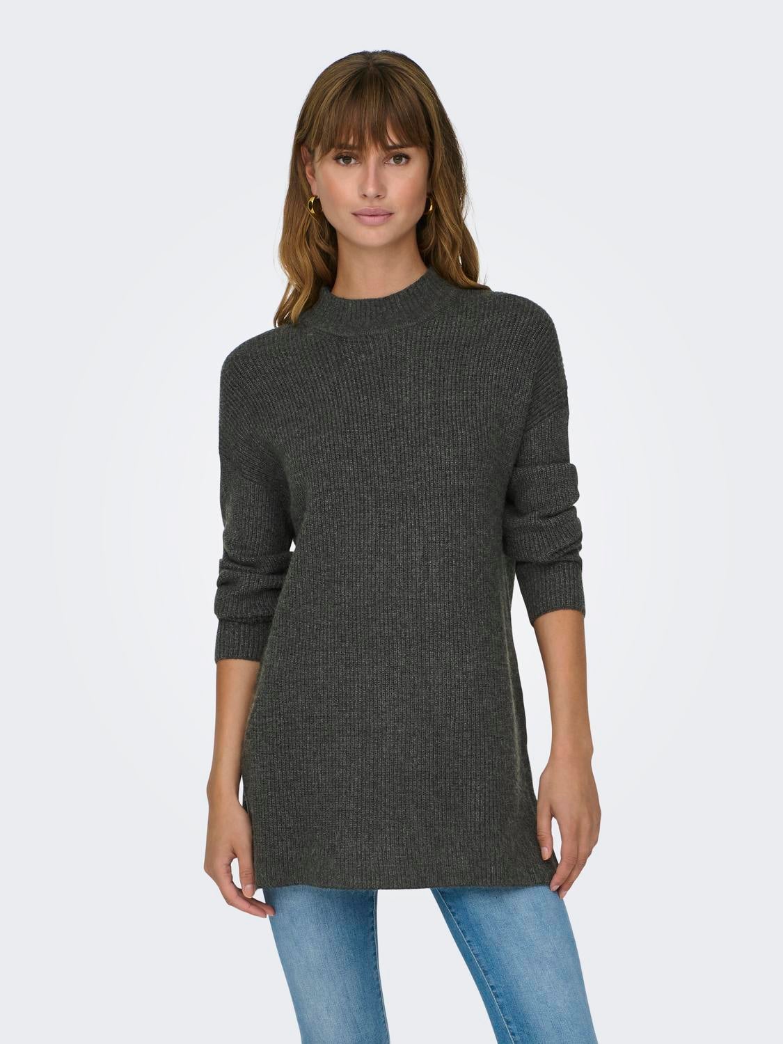ONLKATIA Strickpullover Dark Grey Melange