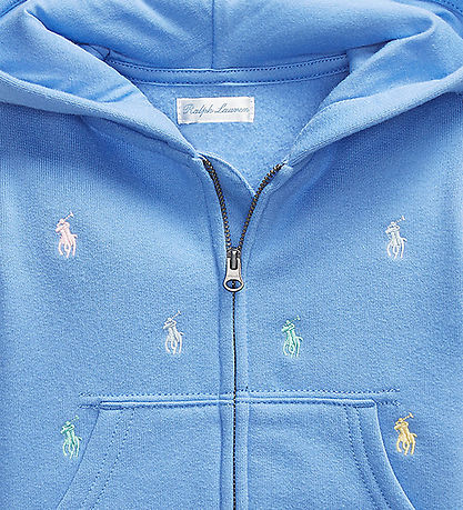 Polo Ralph Lauren Cardigan - Harbour Island Blue m. Logos