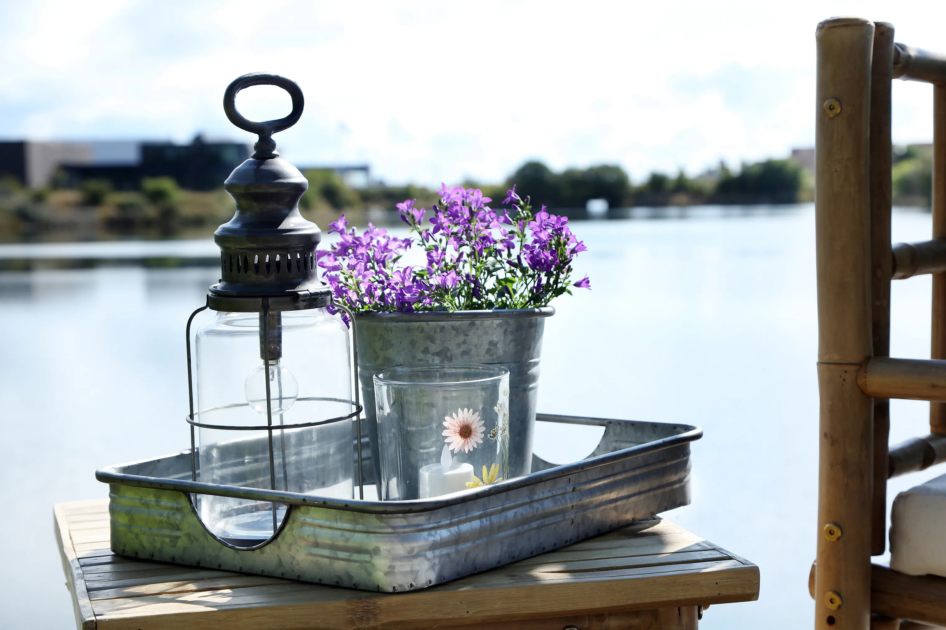 CASA Living Hurricane Lysestage m. ægte blomst