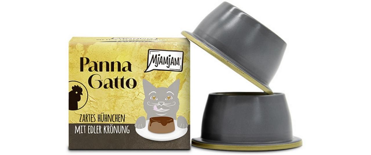 Panna Gatto Hühnchen mit edler Krönung, 2 x 80 gAlleinfuttermittel für ausgewachsene Katzen
