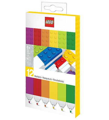 LEGO? Stationery Tuscher - 12-pak - Multifarvet