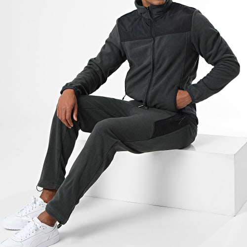 Ensemble De Survetement Polaire AGL010 Gris Anthracite