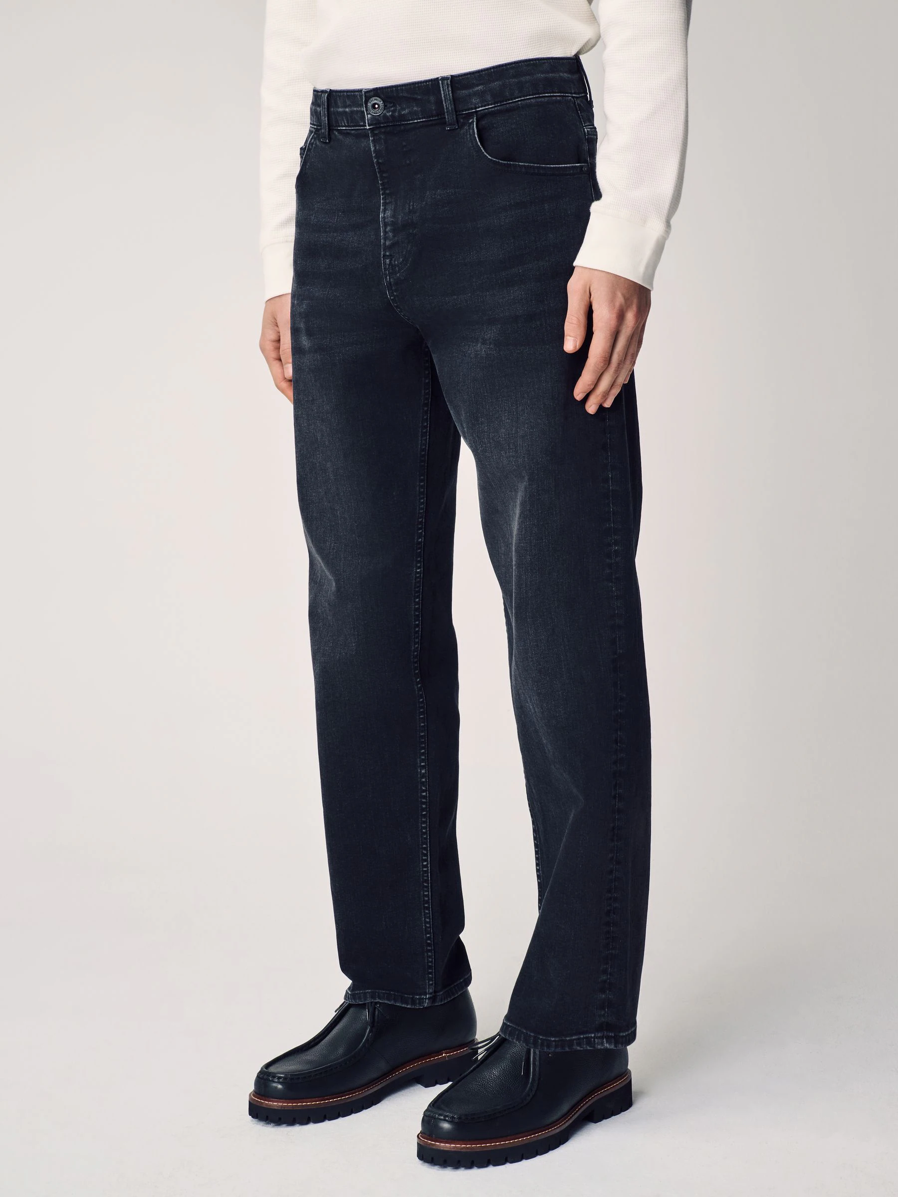 Zwart - Rechte, klassieke jeans met stretch
