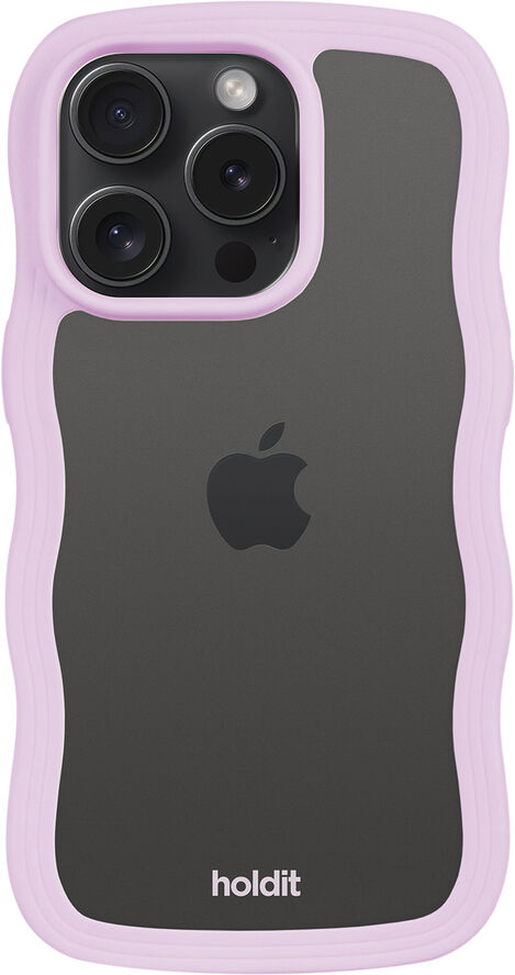 HoldIt Wavy Case iPhone 15 Pro Lilla