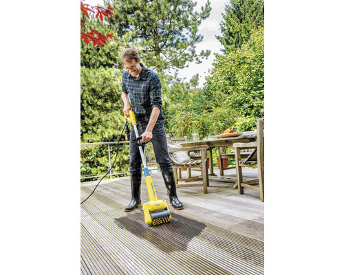 GLORIA MultiBrush speedcontrol - multifunctionele elektrische borstel 230V, voor terrasreiniging, onkruidbestrijding, gazononderhoud, incl. zachte steenborstel en voegenborstel