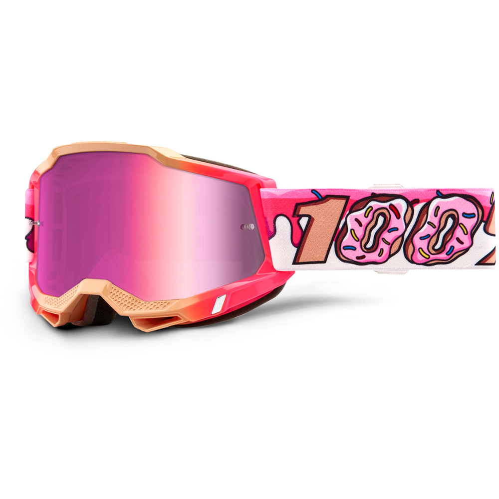 100% - Masque Enfant Accuri 2 Donut - Pink Mirror Rose / Blanc
