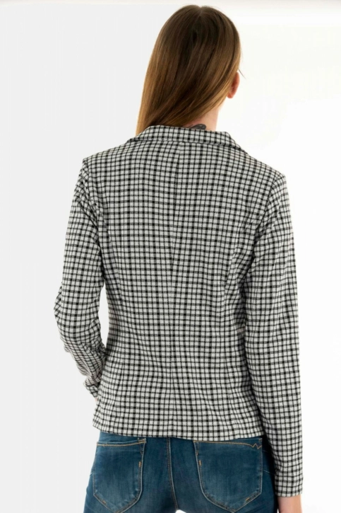 blousons et vestes ichi kate small check 114201 cloud dancer