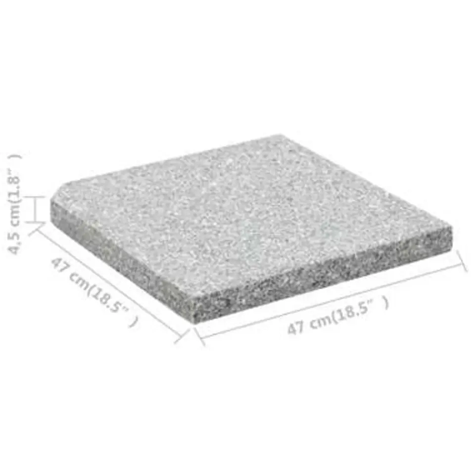vidaXL - Parasolgewichtplaat - Grijs - Graniet