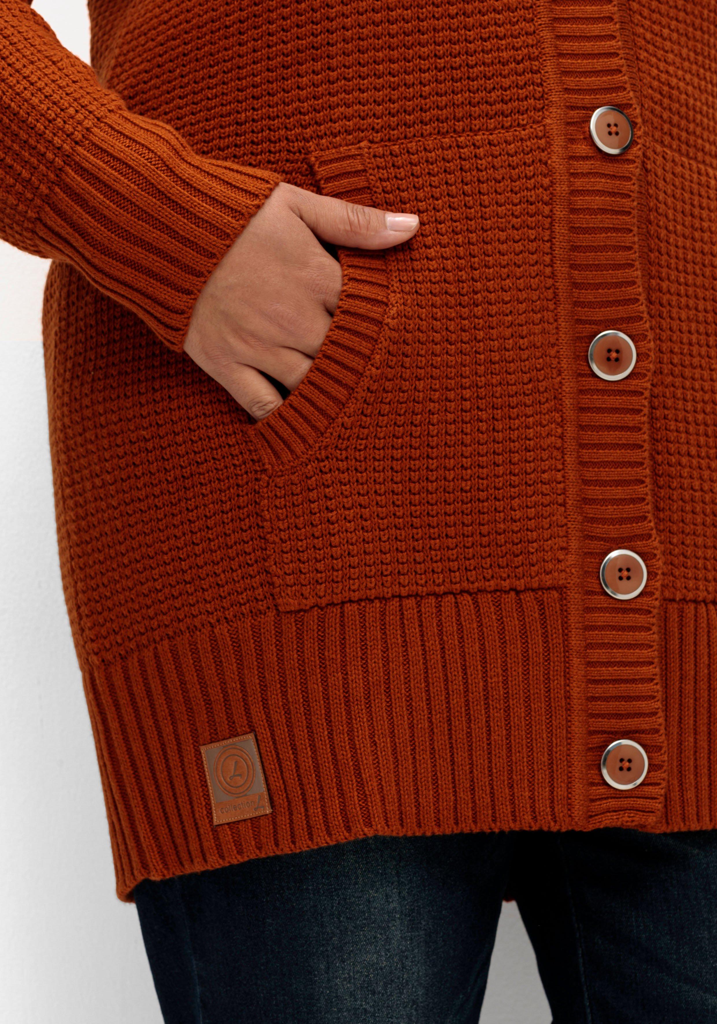 Strickjacke mit Kapuze, in Longform
