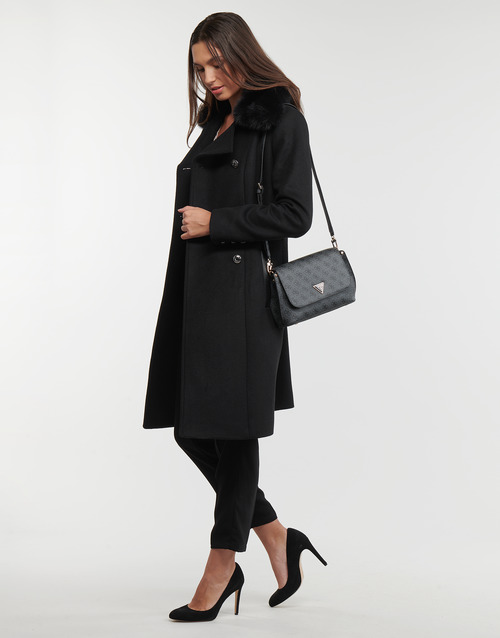 Guess - PATRICE BELTED COAT - Noir