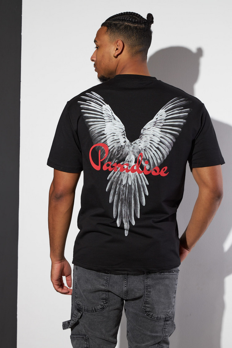 T-shirt noir paradise
