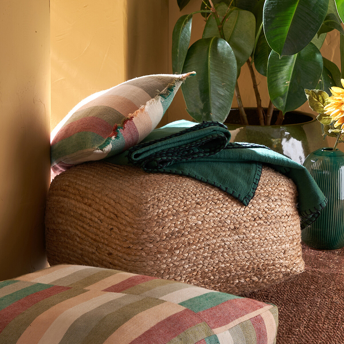 LA REDOUTE INTERIORS<br>Puffe em juta, Meylan