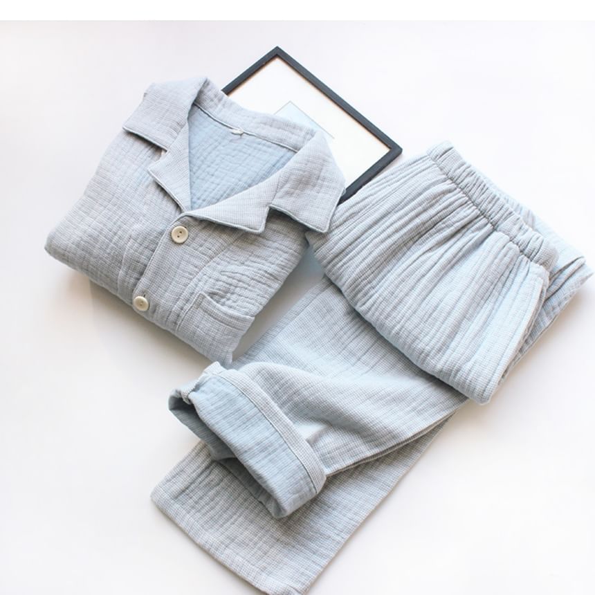 Dogini - Bijpassende pyjamaset voor koppels: geruit overhemd + broek