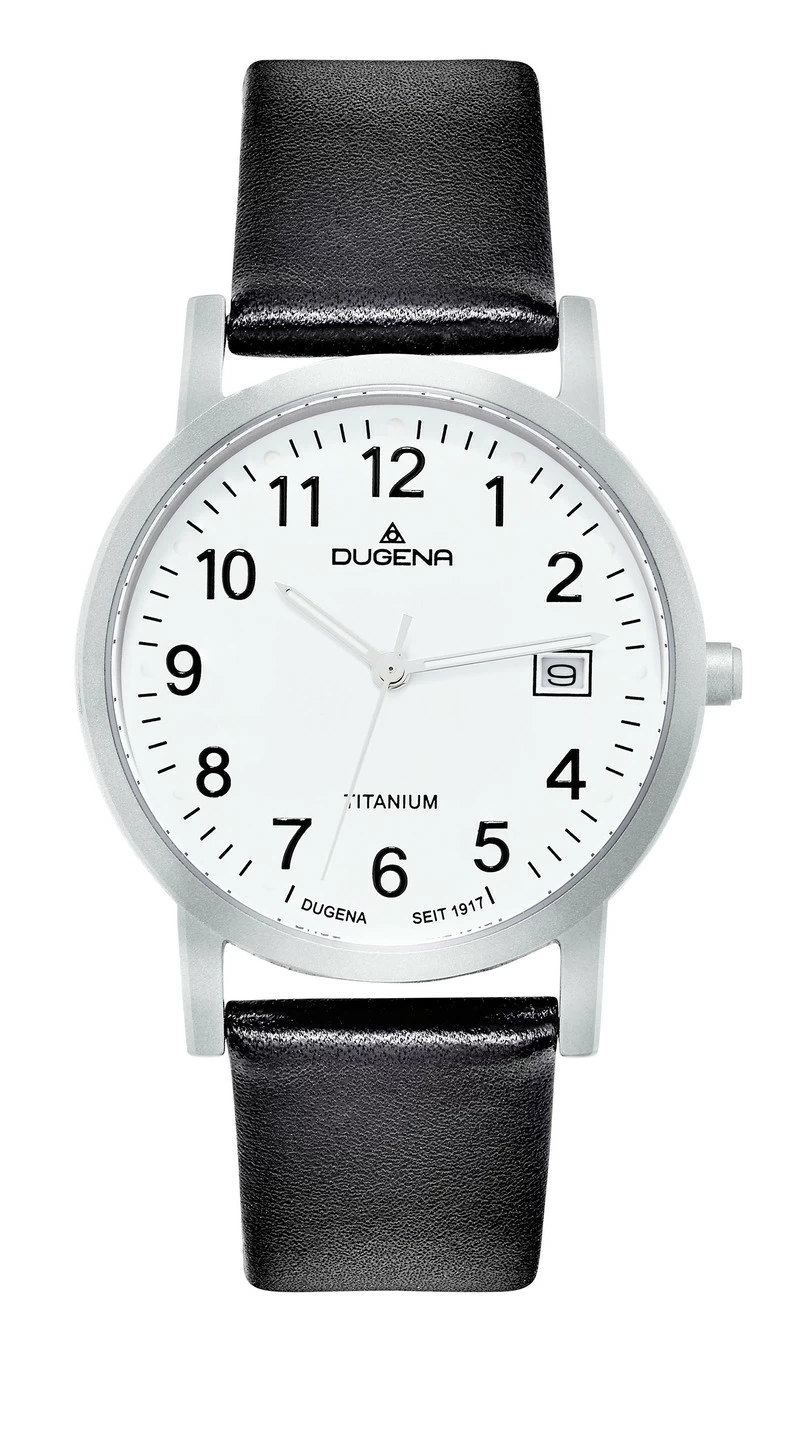 Herrenuhr mit Titangehäuse und Lederband