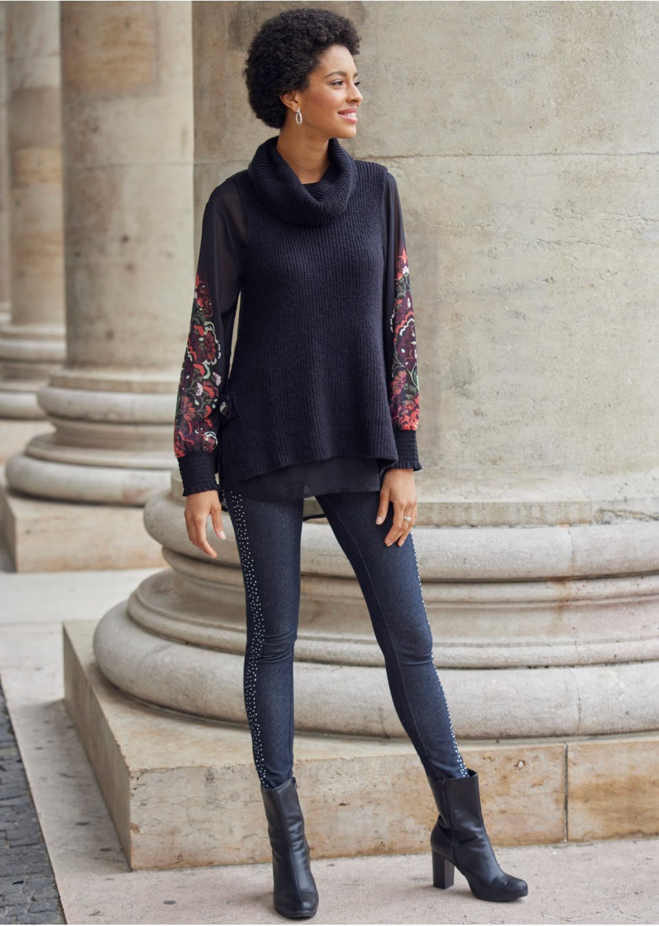 Tunique avec manches en chiffon