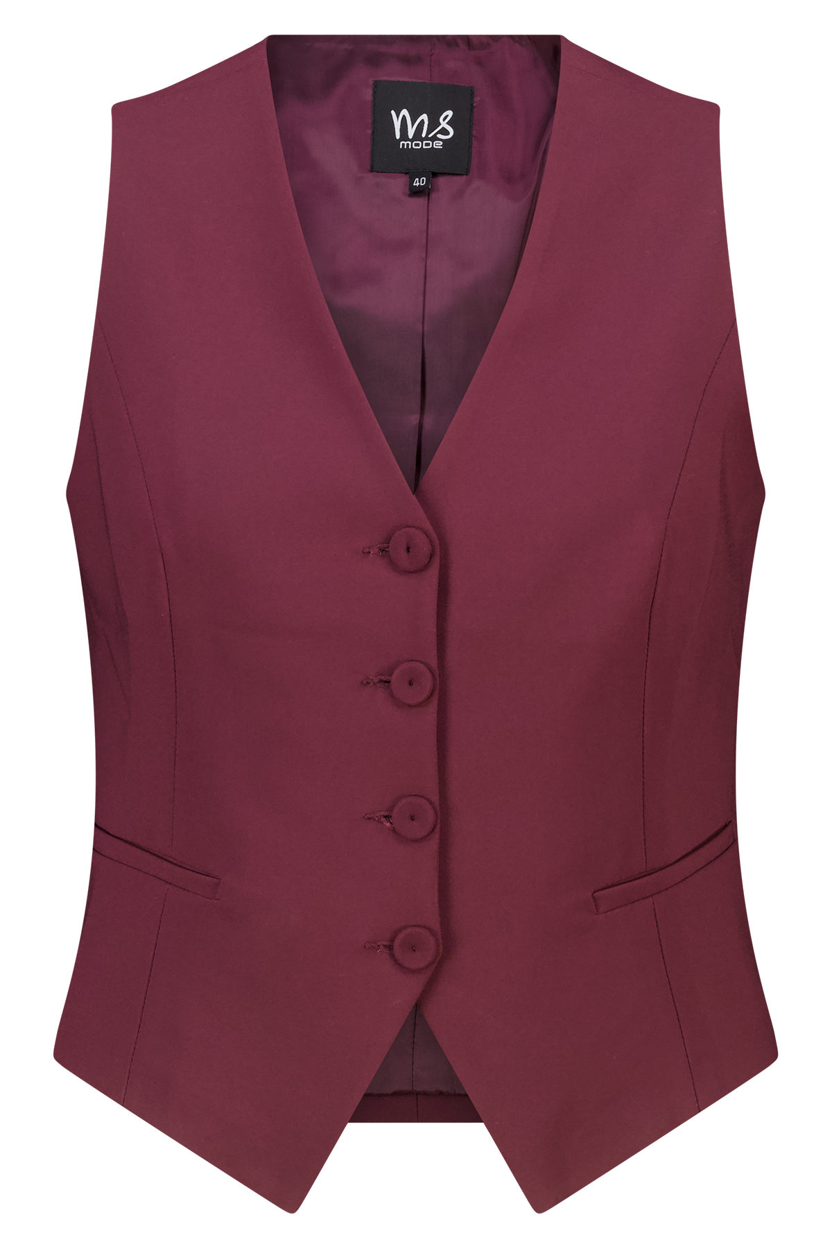 Klassiek gilet Bordeaux