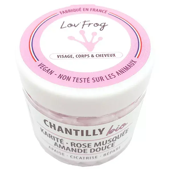 Lov'FROG Chantilly Soin Karité Amande Douce & Rose Musquée Bio 200ml