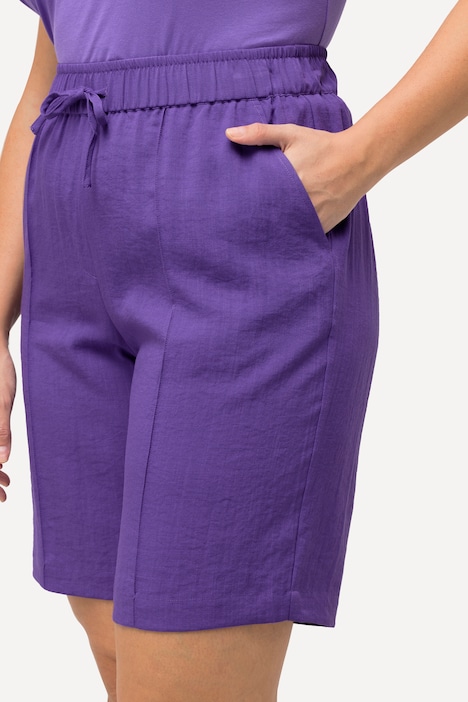 Shorts, weites Bein, Biesen, Elastikbund