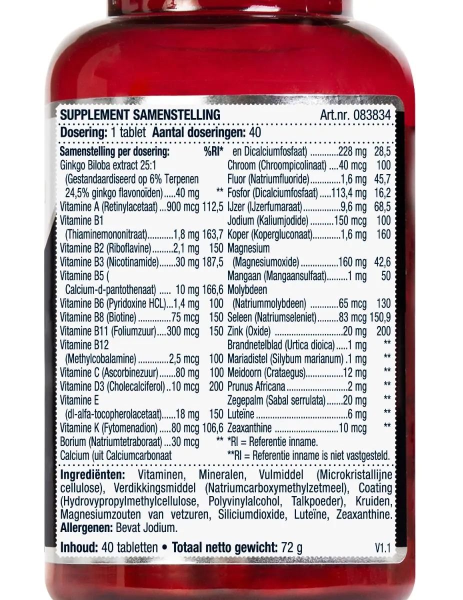 Multi Man Compleet 50+ met Ginkgo Biloba