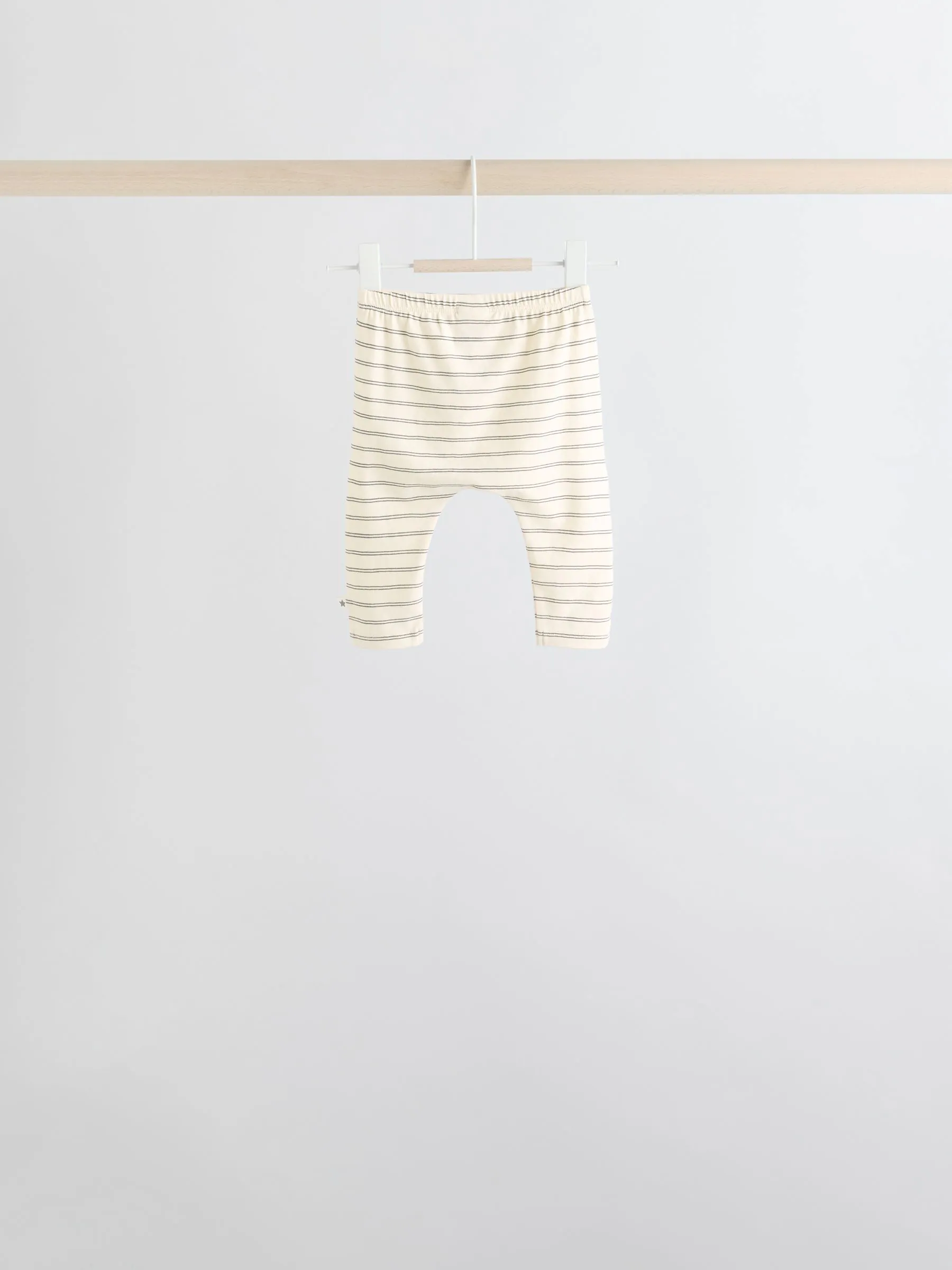 Grijs/crème met figuurtjes - 6 -delige set van top met lange mouwen en leggings (0mnd -3jr)