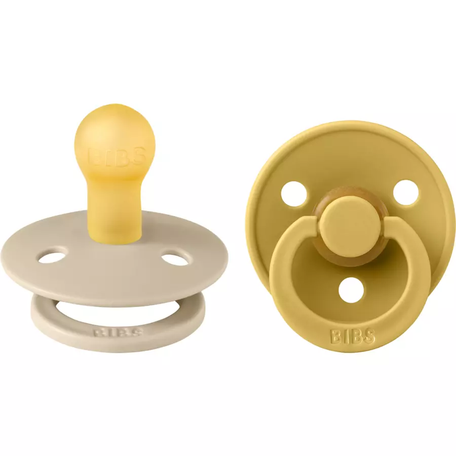 BIBS® Schnuller Colour Mustard  Vanilla 0-6 Monate, 2 Stk.