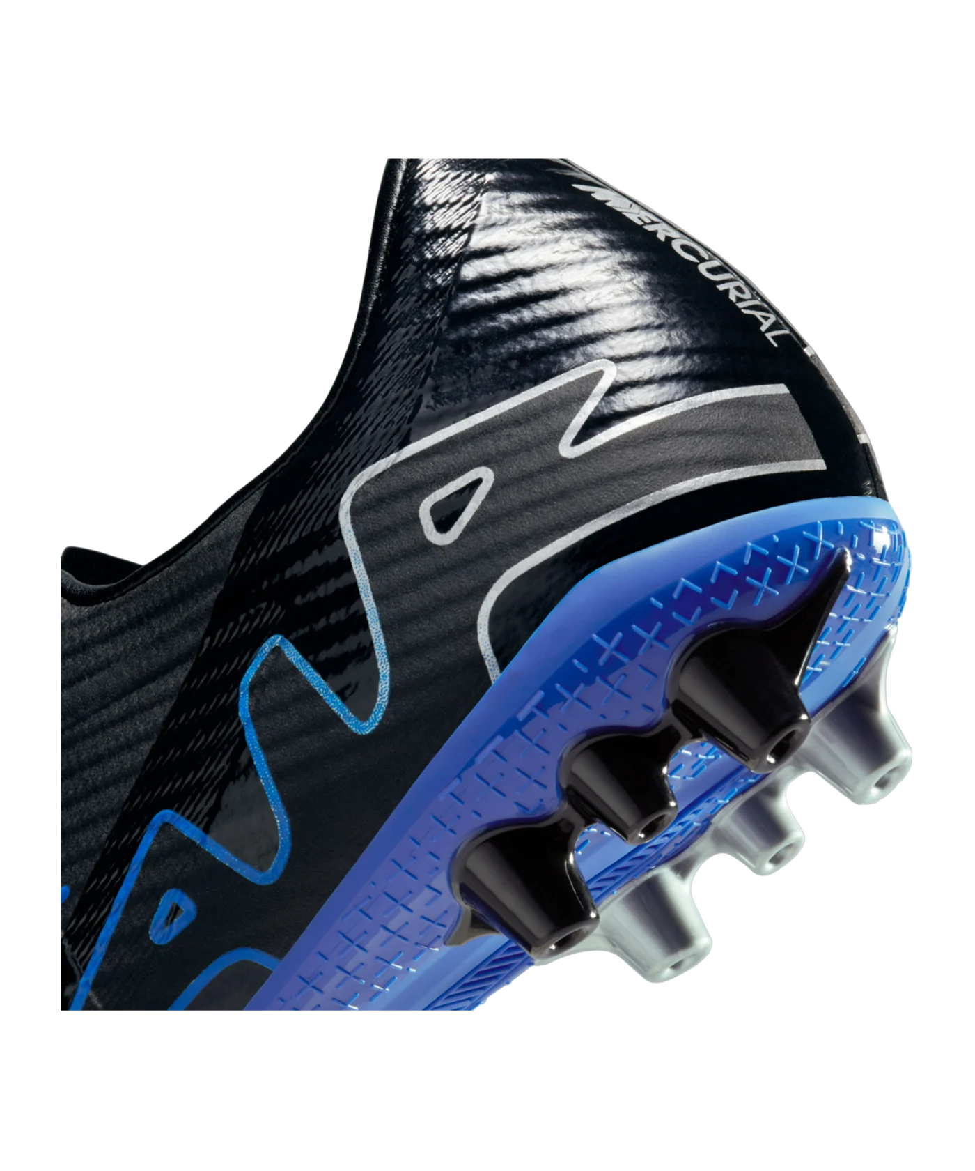 Nike Air Zoom Mercurial Vapor XV Academy AG Shadow Schwarz Silber Blau F040