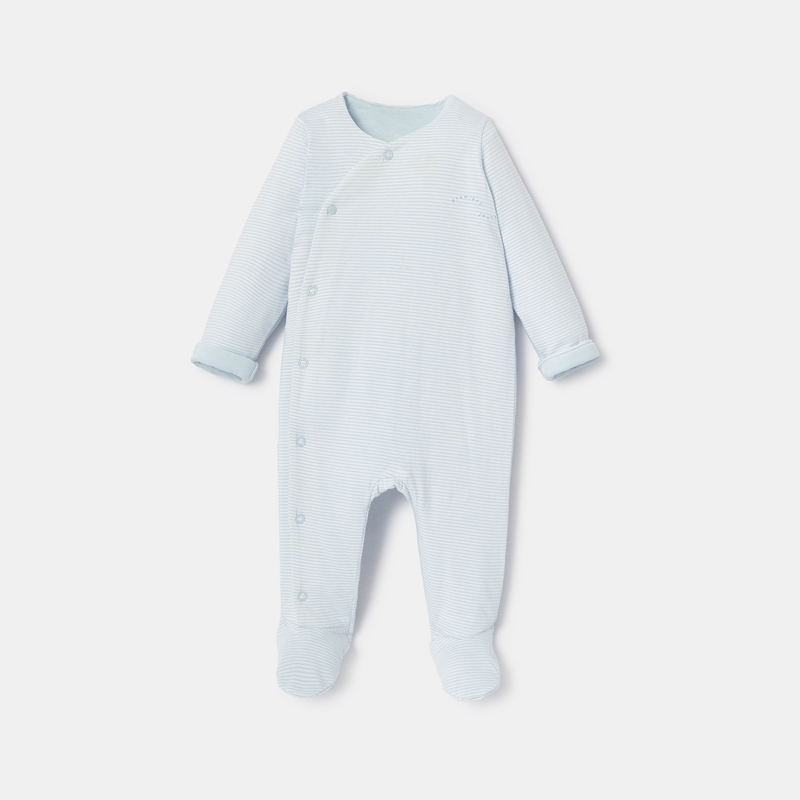 Dors-bien en jersey molletonné bleu naissance Absorba