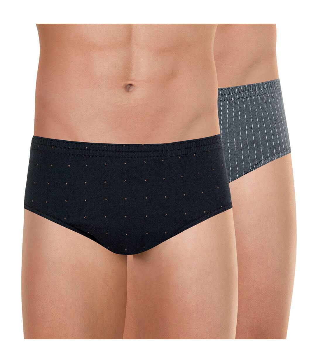 Lot de 2 slips taille haute homme Motif