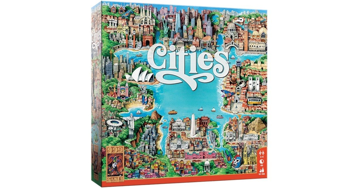 999 GamesCities Bordspel  (Nederlands, 2 - 4 spelers, 30 minuten, Vanaf 10 jaar)