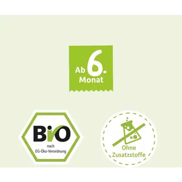 Bio Baby Apfel, Pfirsich mit Dinkel