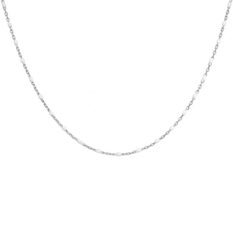 Collier argent - Olives blanches