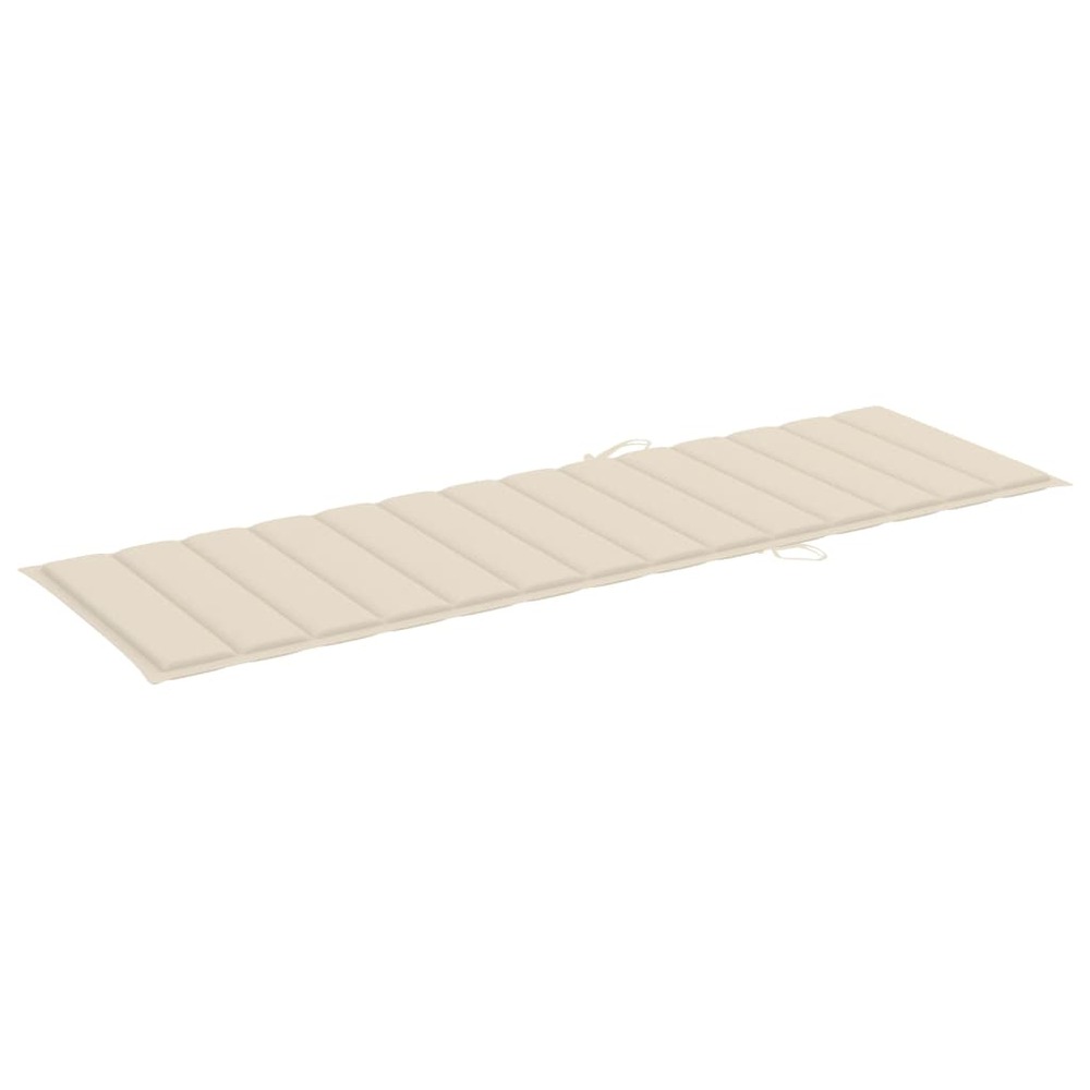 Transat chaise longue bain de soleil lit de jardin terrasse meuble d'extérieur avec coussin bois d'acacia solide