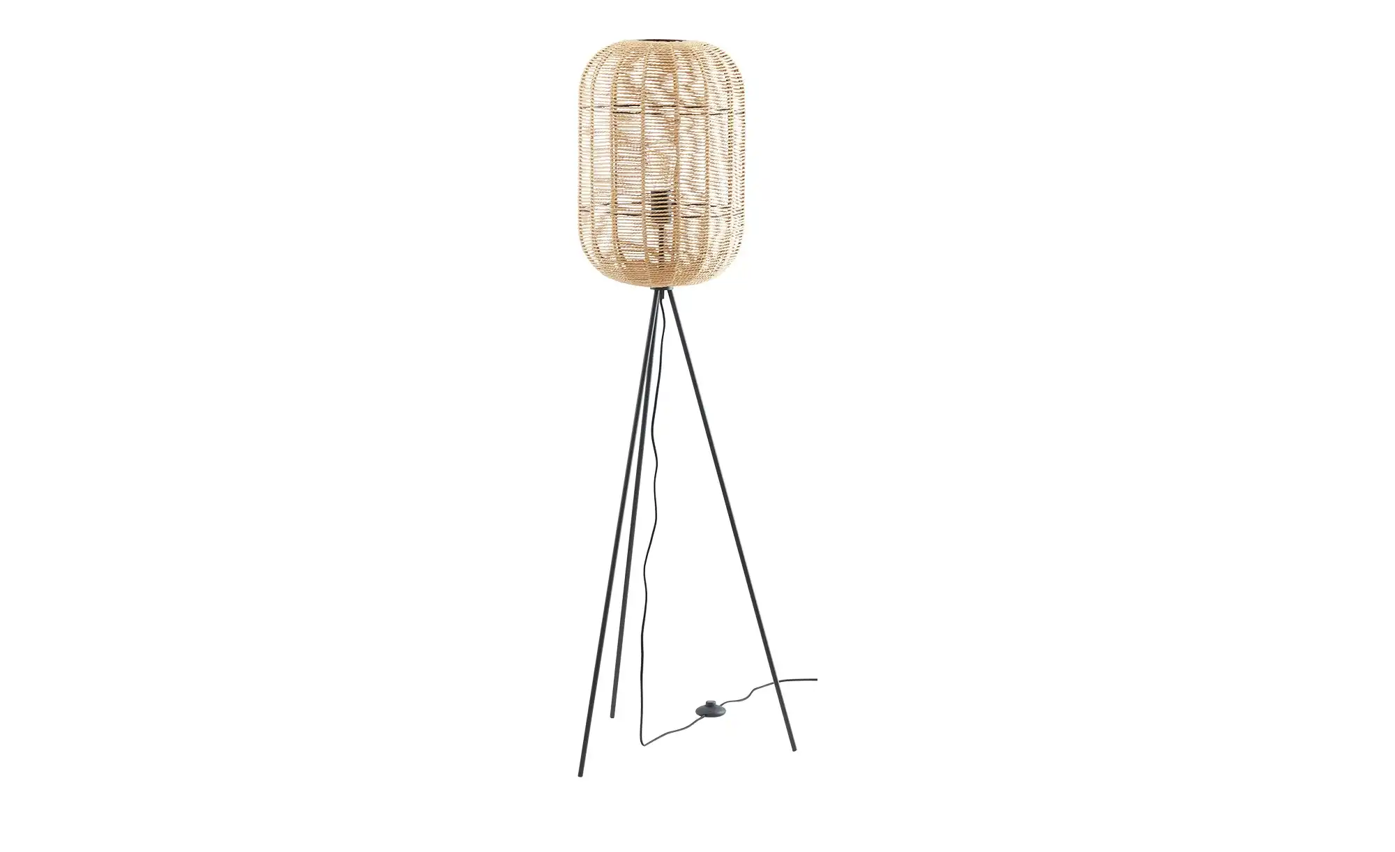Trio Stehleuchte, 1-flammig, Sisal braun