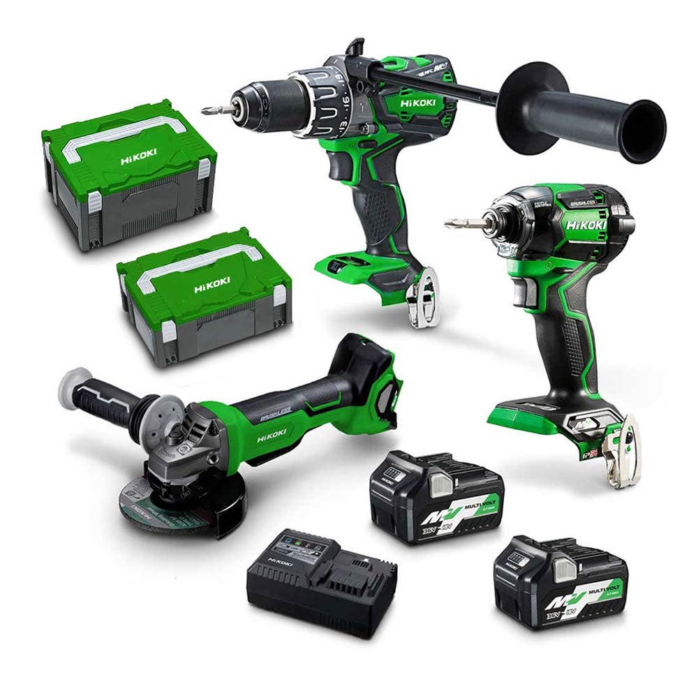 HIKOKI 36V Multivolt Brushless 3 Piece 2 x 2.5Ah/ 5.0Ah Combo Kit KC36DDBL2(HRZ)