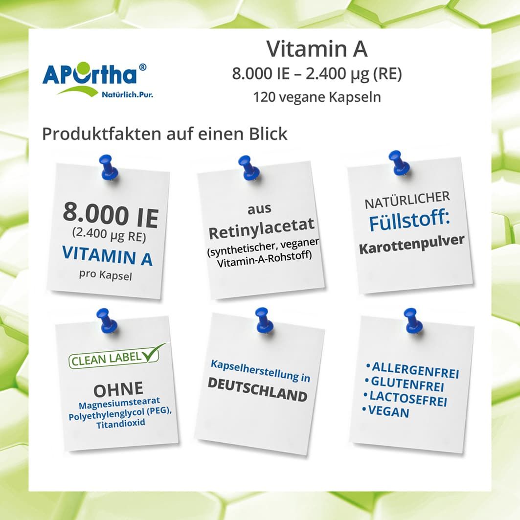 APOrtha® Vitamin A  Kapseln - 8.000 IE (2.400 µg)