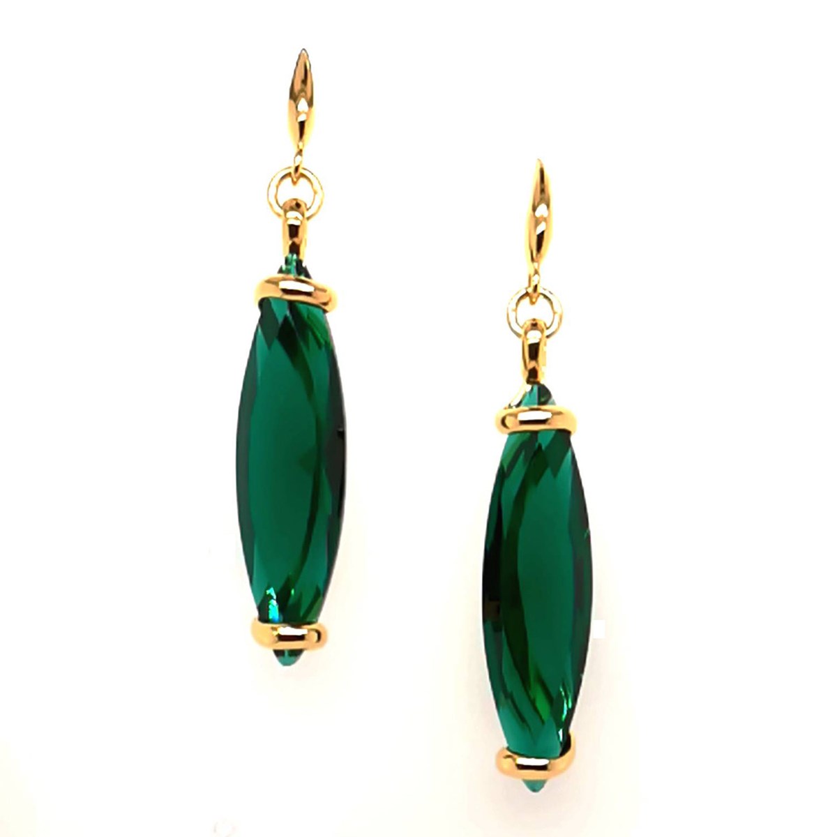 Boucles d'oreilles Andrea Marazzini Navette Emerald