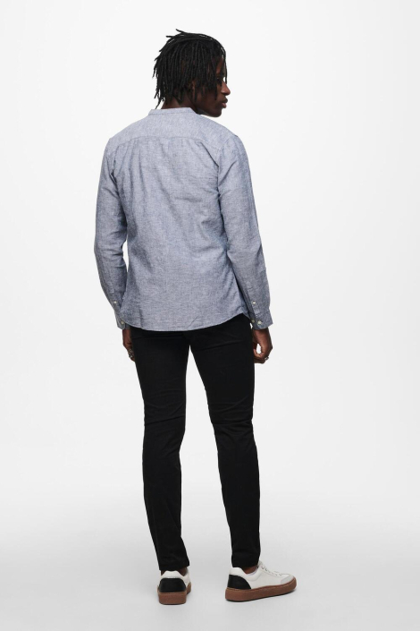 Only & Sons blauwe heren overhemd
