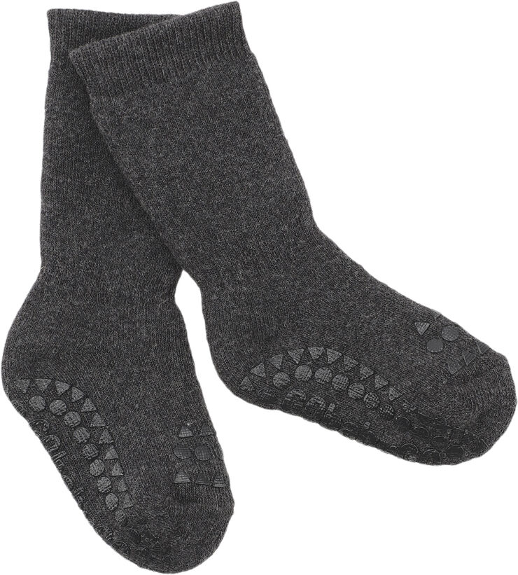 GoBabyGo Skridsikre Strømper Tyk Bomuld Dark grey melang
