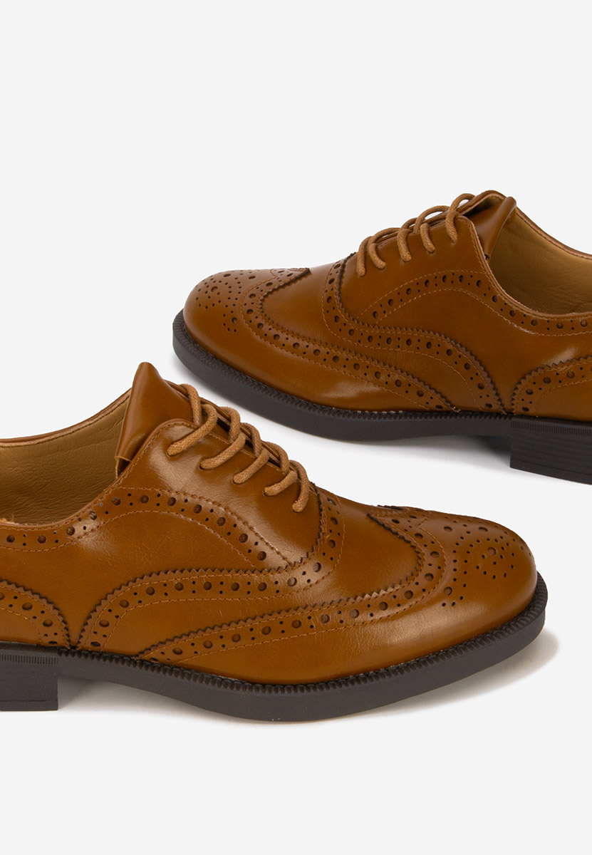 Chaussures brogue pour femme chameau Valira