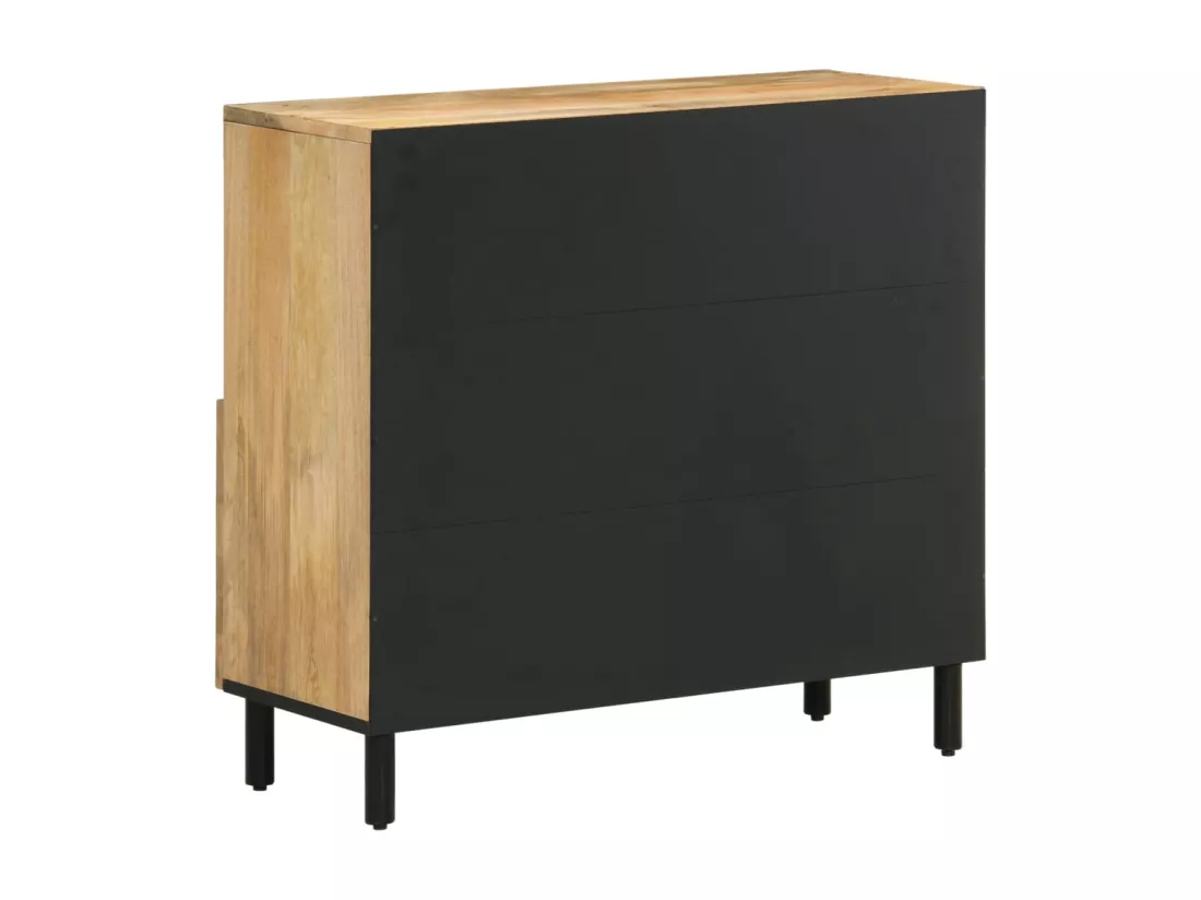 Armoire latérale 80x33x75 cm bois massif de manguier