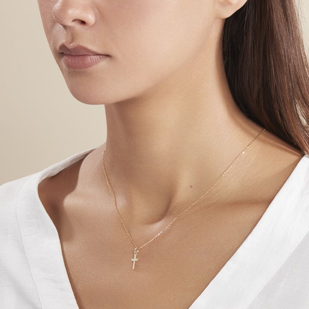 Pendentif Alyssa Croix Or Jaune