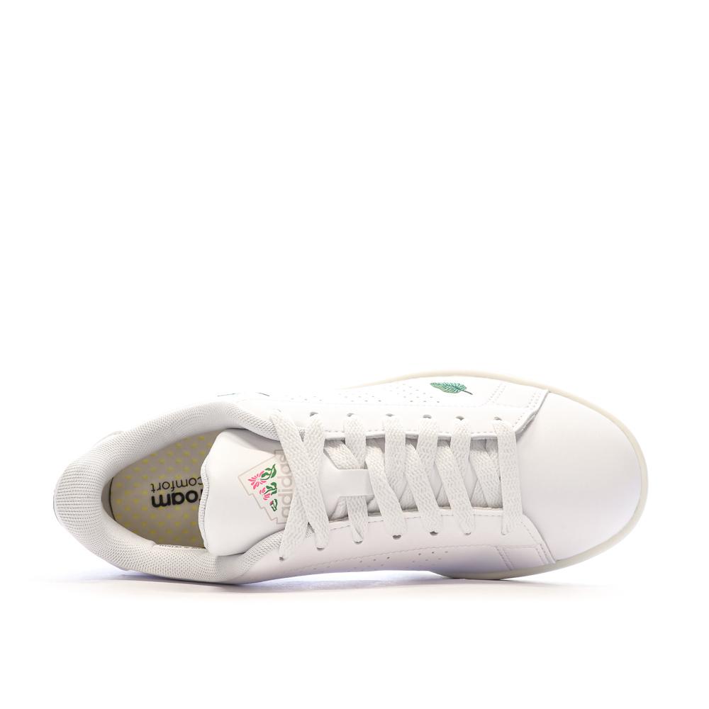 Adidas Baskets Blanc Femme Adidas Advantage Feuilles
