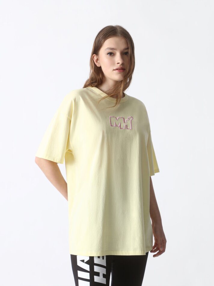 Camiseta Maxi Print Miami Heat NBA - Amarelo Pastel