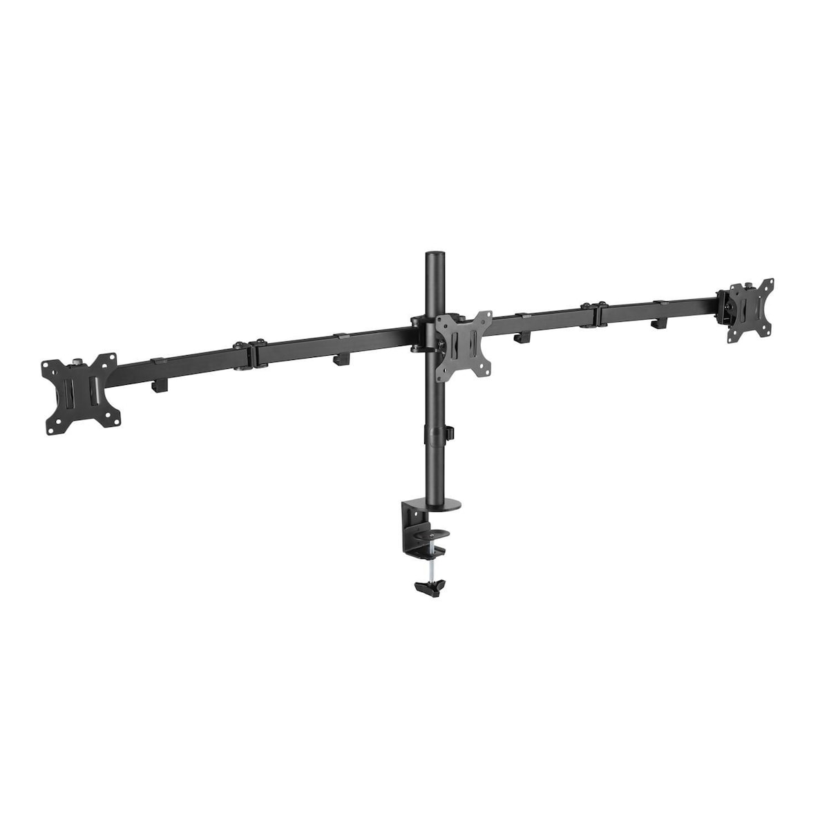 NÖRDIC Monitorarm Table Bracket for tripper skjermer 13-27 tommer i stål, vippbar, roterbar og roterbar, svart, skjermbrakett