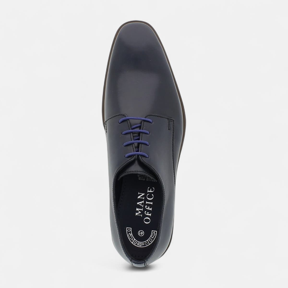 Derbies Homme en cuir bleu