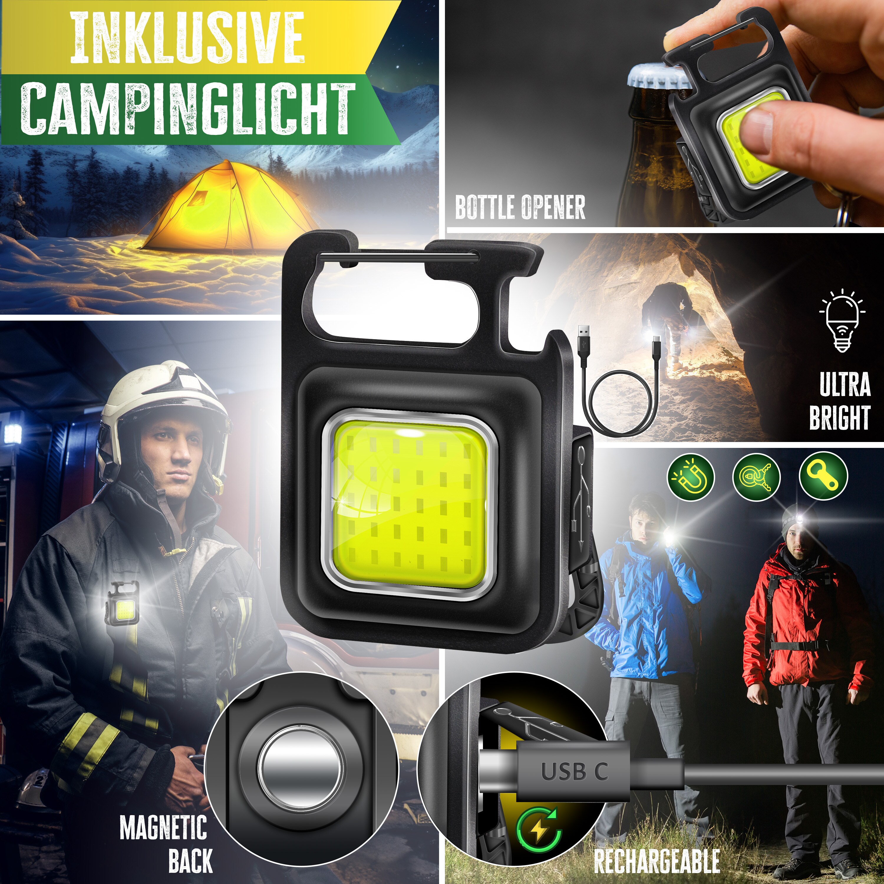 KESSER® Campingbett Feldbett Klappbar Klappbett Campingliege inkl. Tragetasche + Seitentasche Stabiles Feldbett 250kg Belastbar Metallrohr 600D Oxfordgewebe Tragbar Liege Reise Bequem