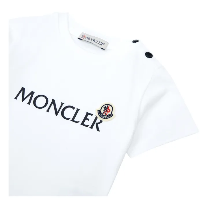 Moncler T-shirt Boutons Logo | Blanc