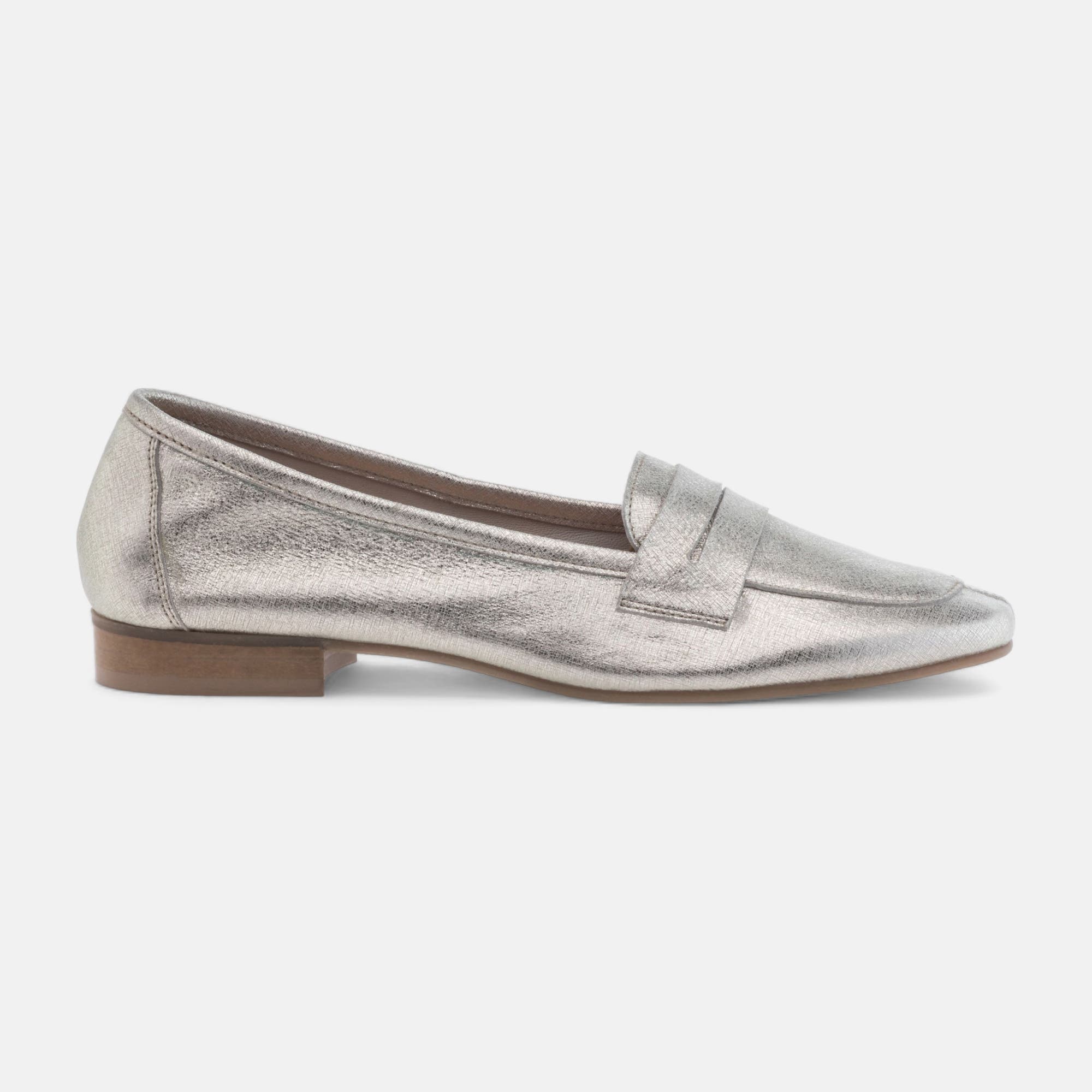 Mocassins Femme en cuir or