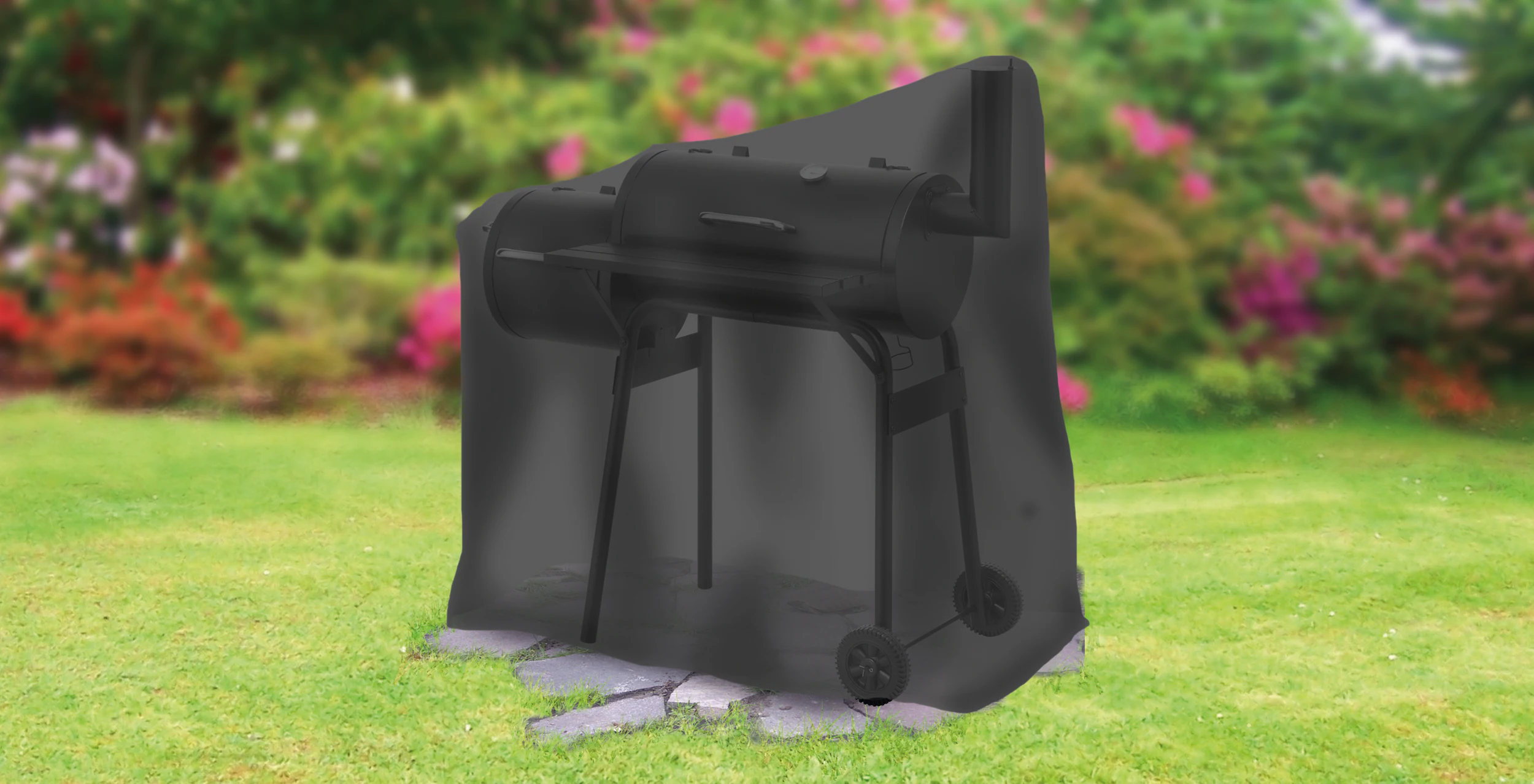 Tepro universal Abdeckhaube für Smoker klein, schwarz