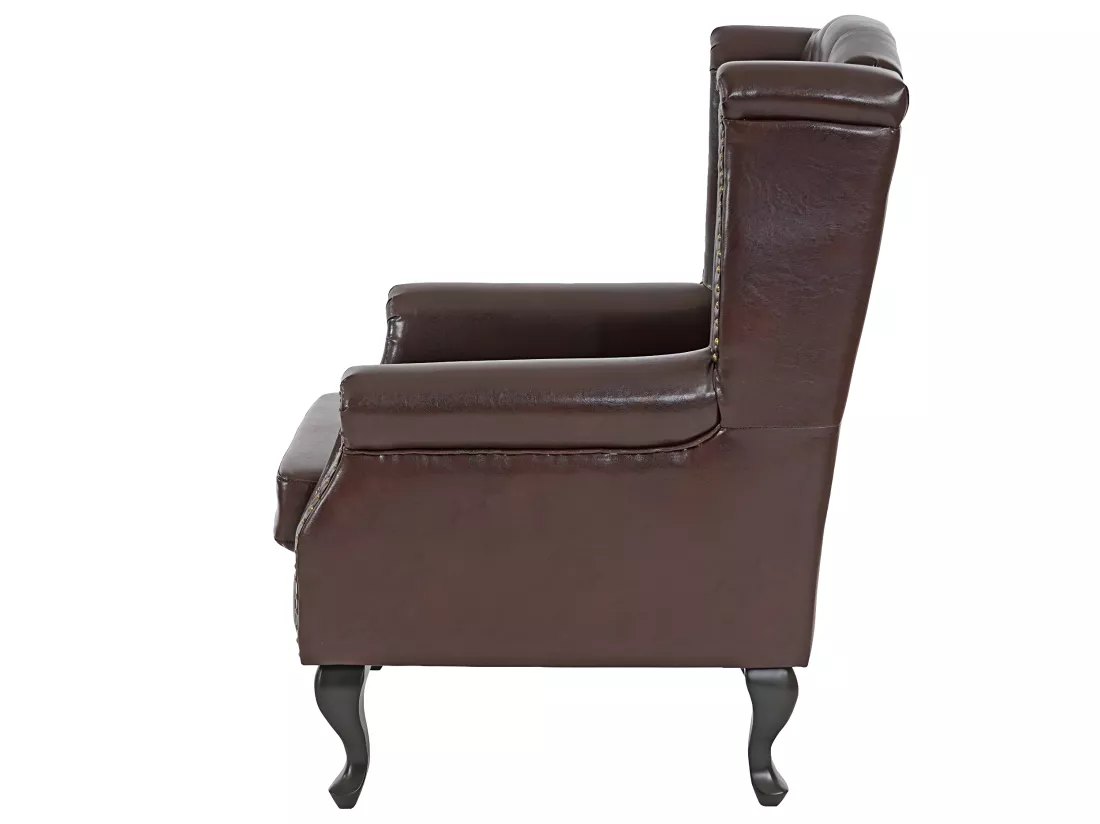 Fauteuil de relaxation Oxford, brun antique sans pouf
